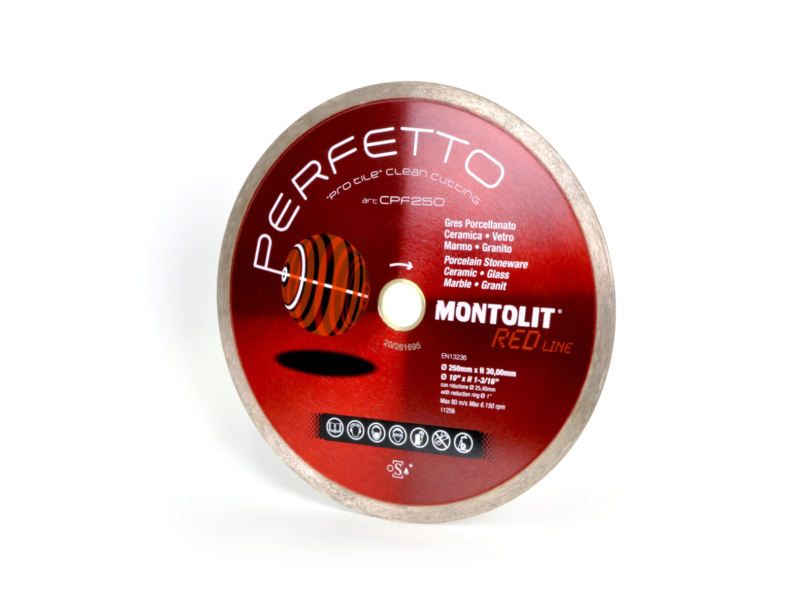 Montolit CPF250 PERFFETO RED Line Na Mokro TARCZA DIAMENTOWA MONTOLIT CPF250 PERFFETO RED LINE NA MOKRO