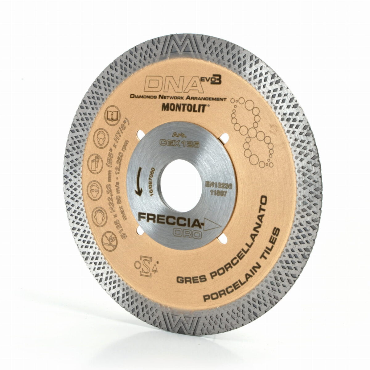 Montolit Freccia Oro CGX 125mm – tarcza do gresu porcelanowego